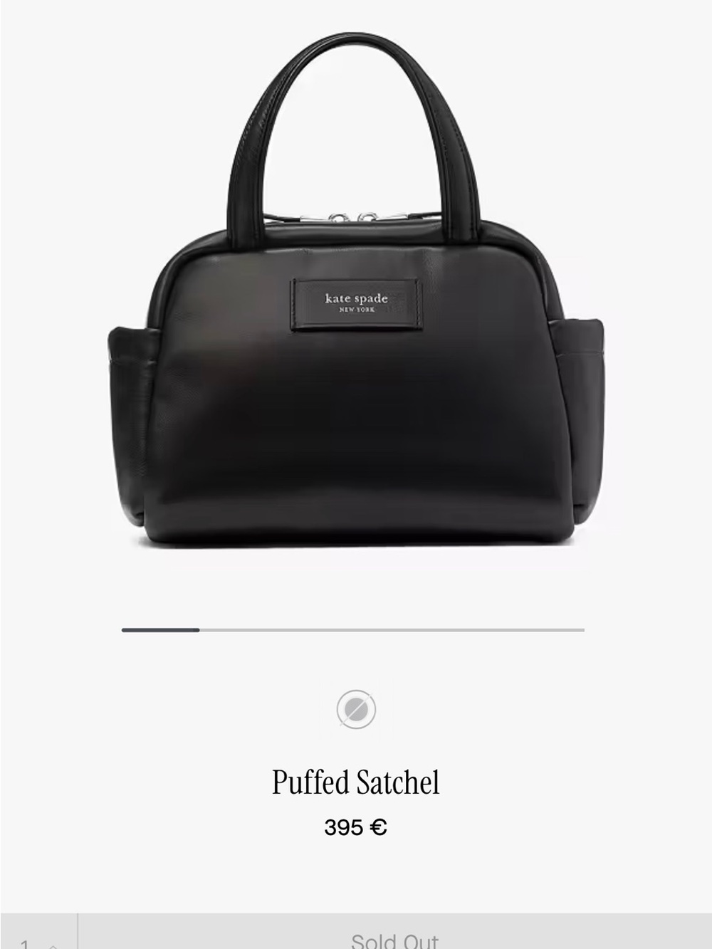 kate spade Black Puffed Satchel Handbag - Crossbody